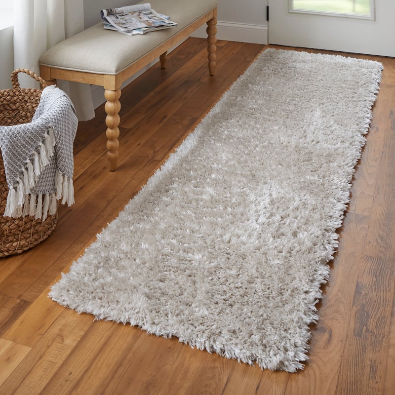 Loman Solid Modern Area Rug - 2'-6" x 8' - Ivory