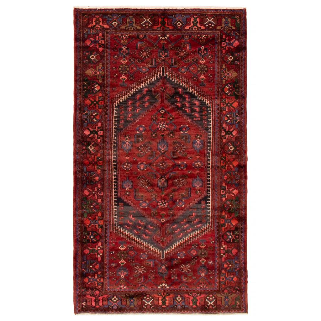 ECARPETGALLERY Hand-knotted Andelz Red Wool Rug - 4'5 x 7'7