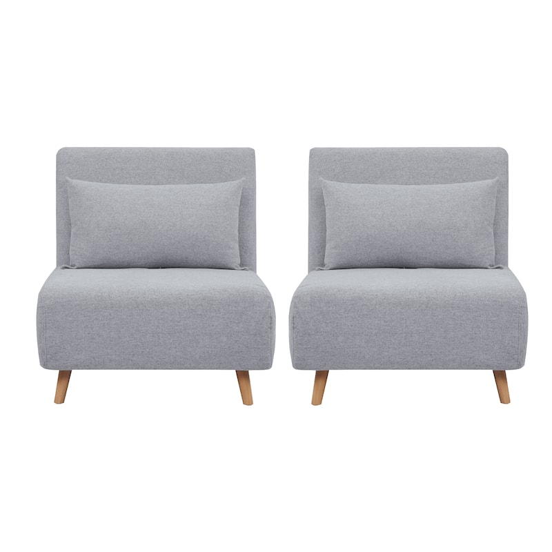 Artdeco Home Tustin Sleeper Chair Set of 2 - Light Grey
