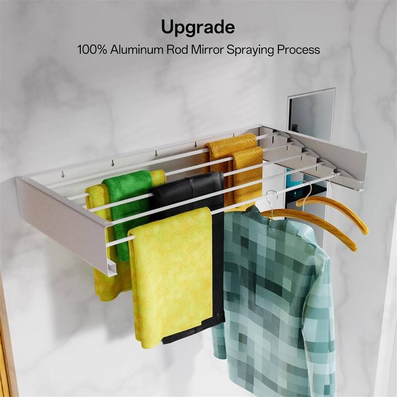 Collapsible Wall Mounted Drying Rack - 31.5" Wide