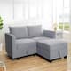 Option Loveseat with Ottoman,Gray