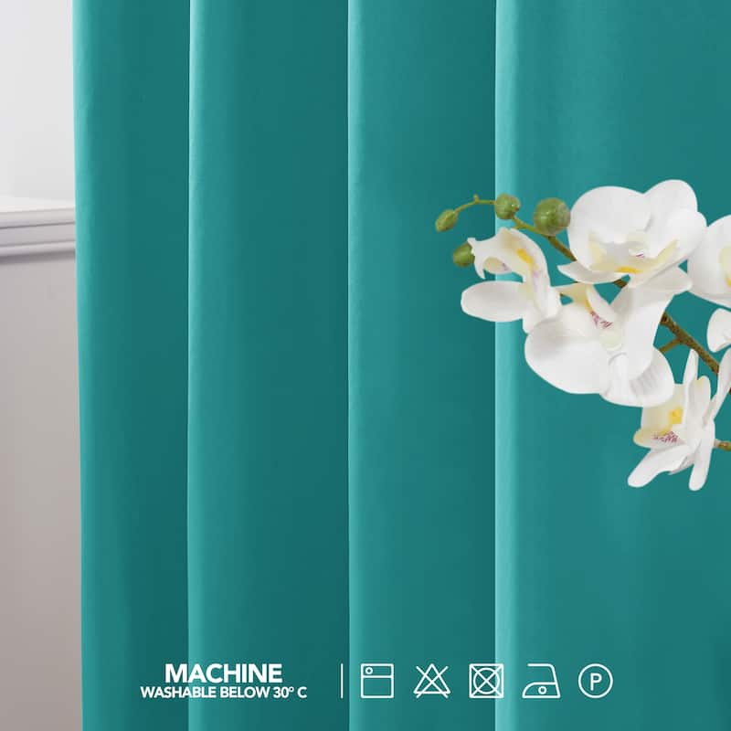 Deconovo 100 Percent Blackout Double Layers Lined Curtain (2 Panel)