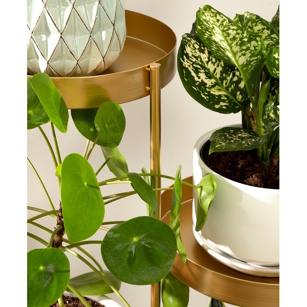 Kate and Laurel Finn Metal Multi Level Plant Stand - On Sale - Bed