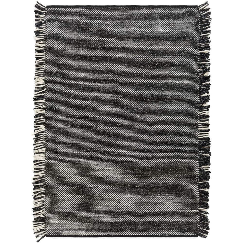 Surya Liam Outdoor Safe Modern Solid Fringe Area Rug