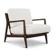 preview thumbnail 2 of 30, Metro - Carmelo Upholstered Accent Chair Walnut, Cream