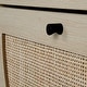 preview thumbnail 7 of 7, Rattan Shoe Organizer Storage Cabinet-Natural Wood