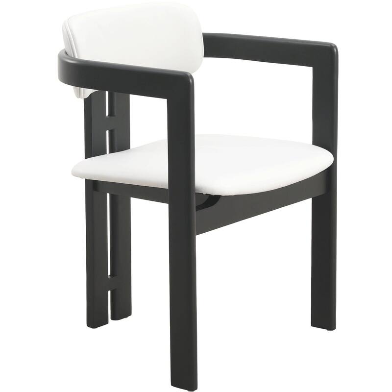 Velo Solid Wood Dining Chair Open Back Modern Accent Side Armchair