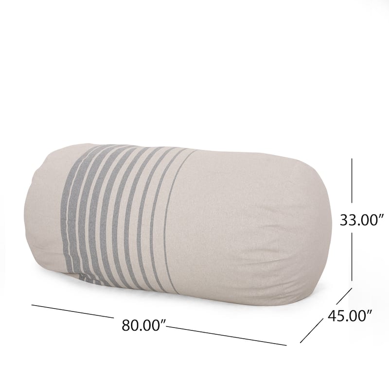 Hudgeons Indoor Striped Bean Bag by Christopher Knight Home