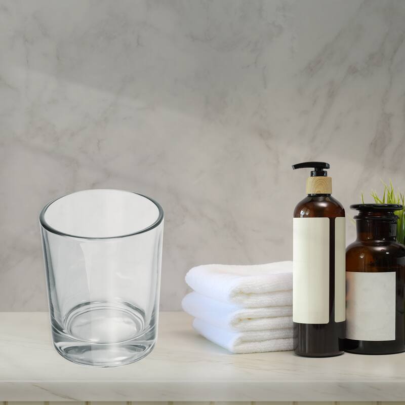 2pcs Bathroom Toothbrush Tumblers Glass for Kitchen Color Smoke Gray Amber - Smoke Gray Amber