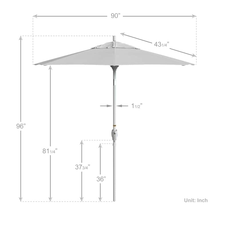 Pompano 7.5-foot Crank Lift Round Patio Umbrella by Havenside Home