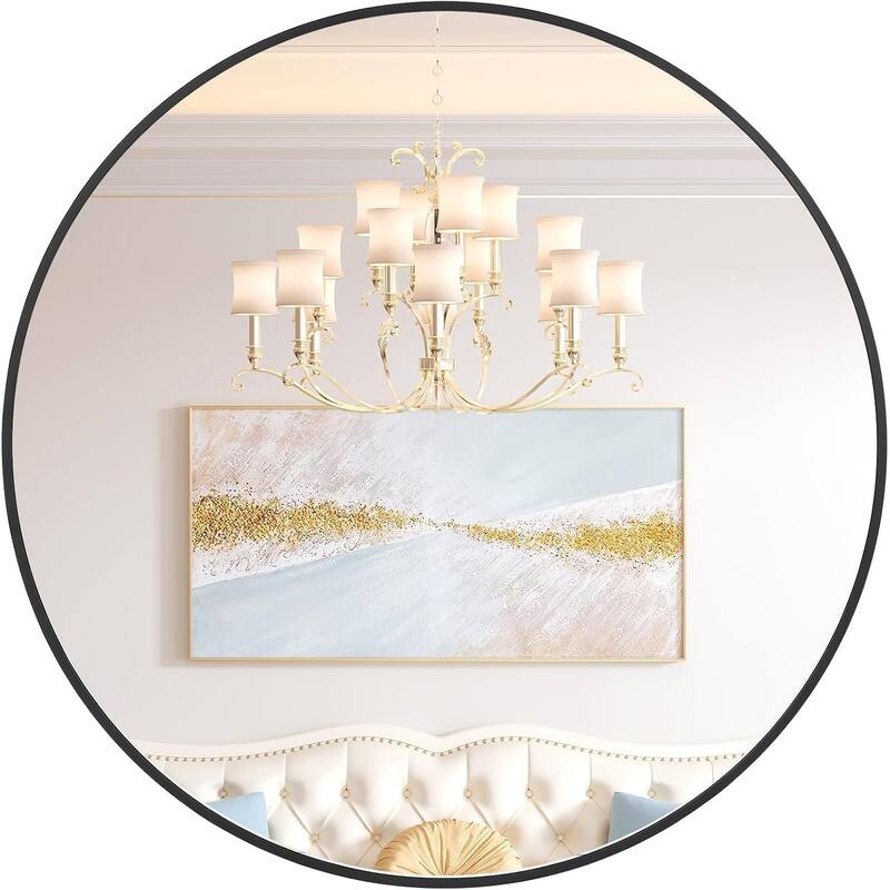 30 inchRound Mirror for Wall, Round Bathroom Mirror