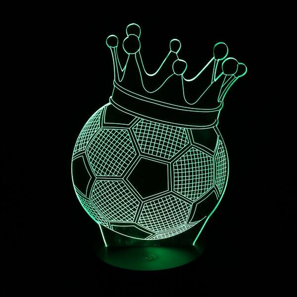 Shop Dc 5v Crown Football 3d Acrylic Led Night Light 7 Color