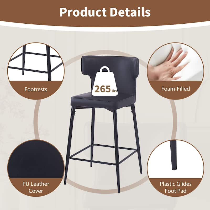 28Inch Counter Height Bar Stools Set Of 2