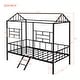 preview thumbnail 14 of 27, Creative Metal House Bed for Kids with Slats and Large Storage Area