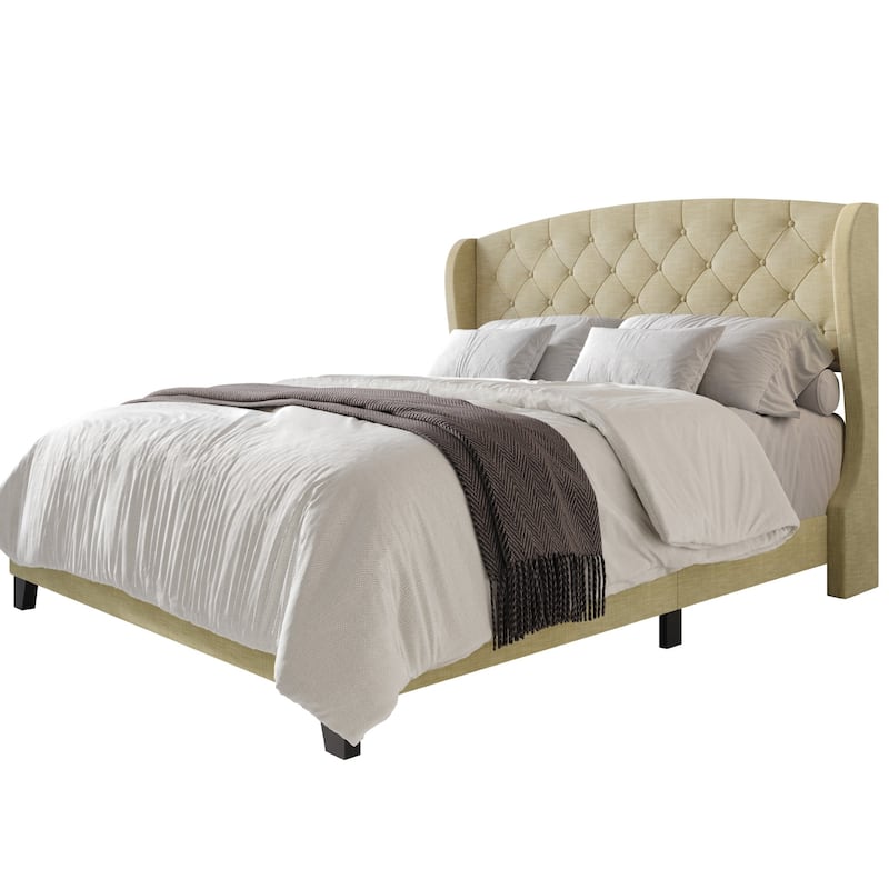 Clayfell Hartford Tufted Upholstered Panel Bed