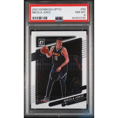 Nikola Jokic 2021 Panini Donruss Optic Basketball Card #59 Graded PSA 8 - 8'6" x 11'6"