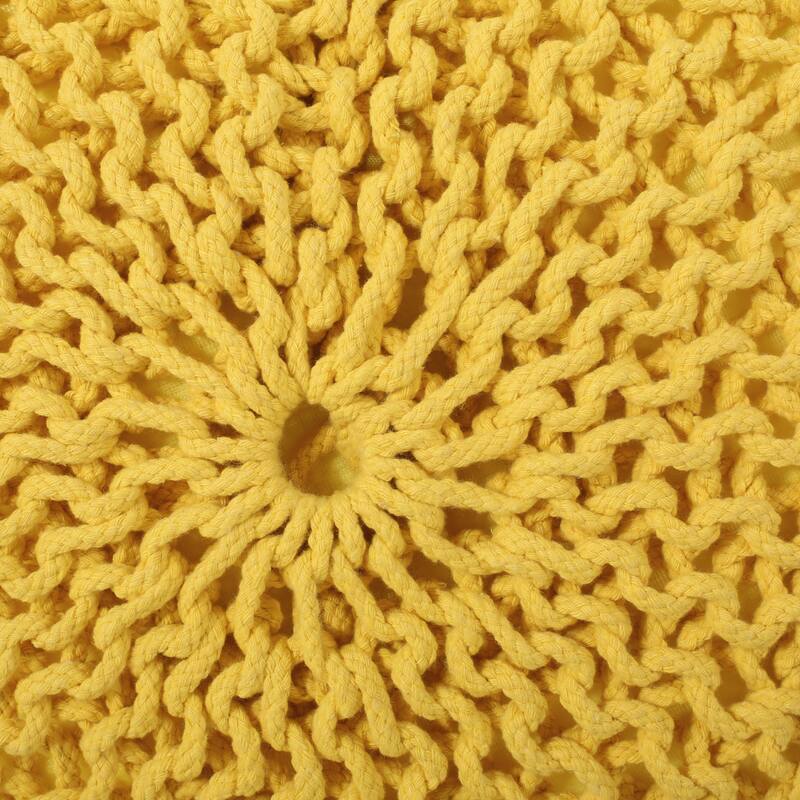 Cotton Round Pouf，Siutable For Your Living Room, Bedroom Or Entryway
