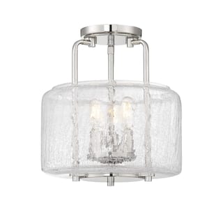 Savoy House Avalon 3 Light 11" Wide Semi-Flush Drum Ceiling Fixture