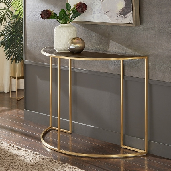 Gold half moon table cheap
