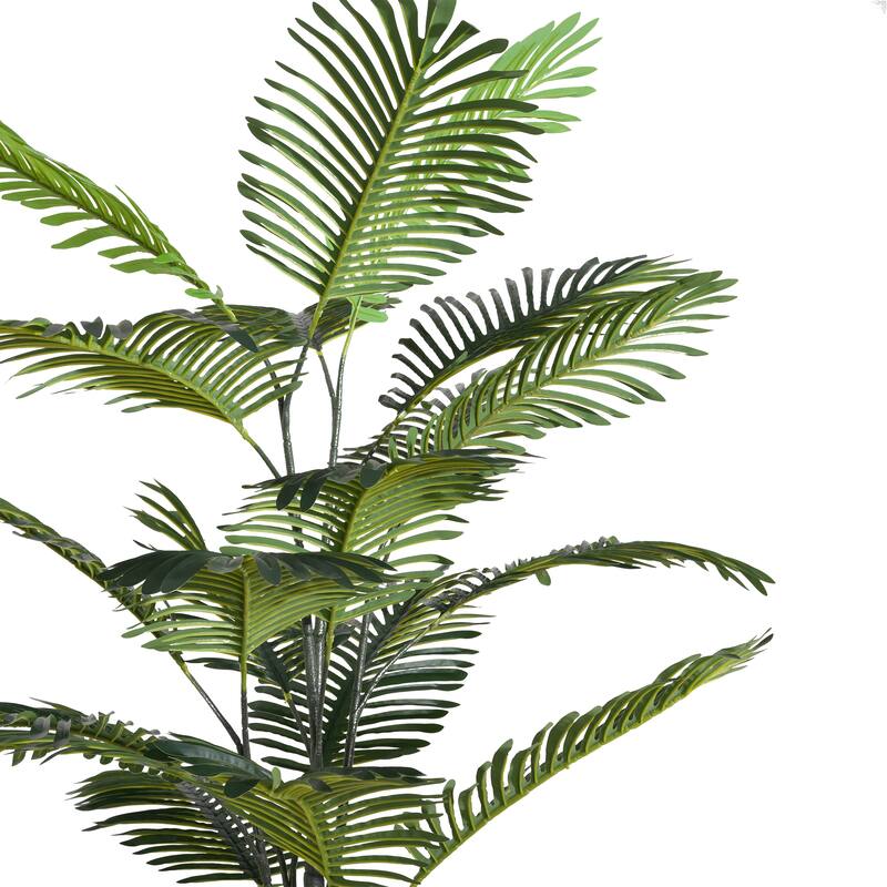 86" Pre-potted Artificial Palm Tree with Black Plastic Pot