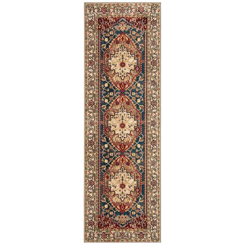SAFAVIEH Kashan Mickie Oriental Rug with Fringe