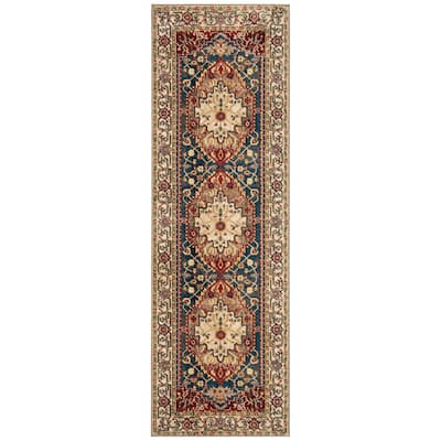 SAFAVIEH Kashan Mickie Oriental Rug with Fringe