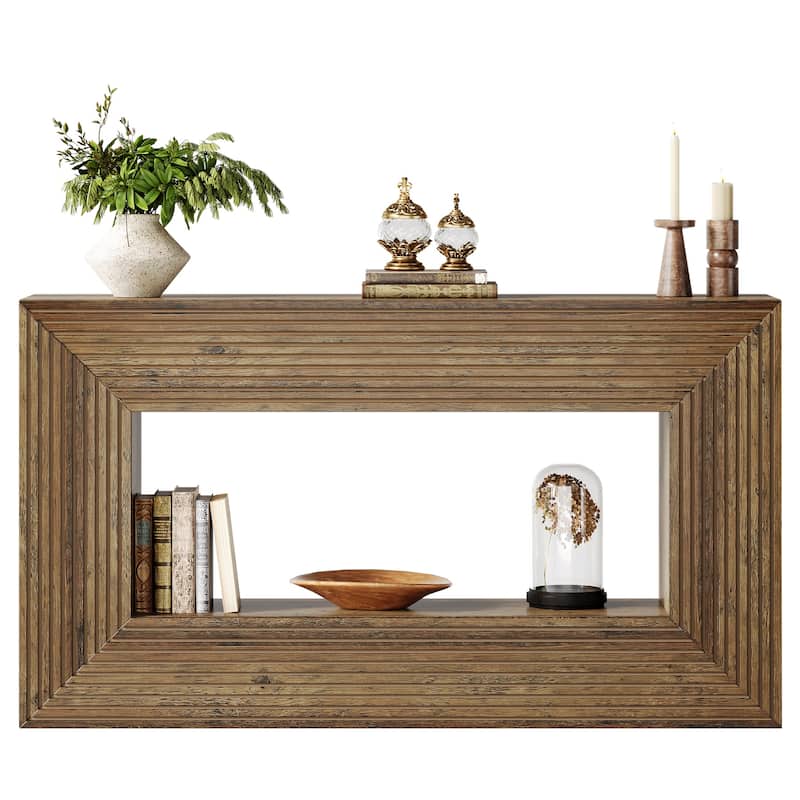 59-Inch Wood Console Sofa Entryway Accent Table for Living Room