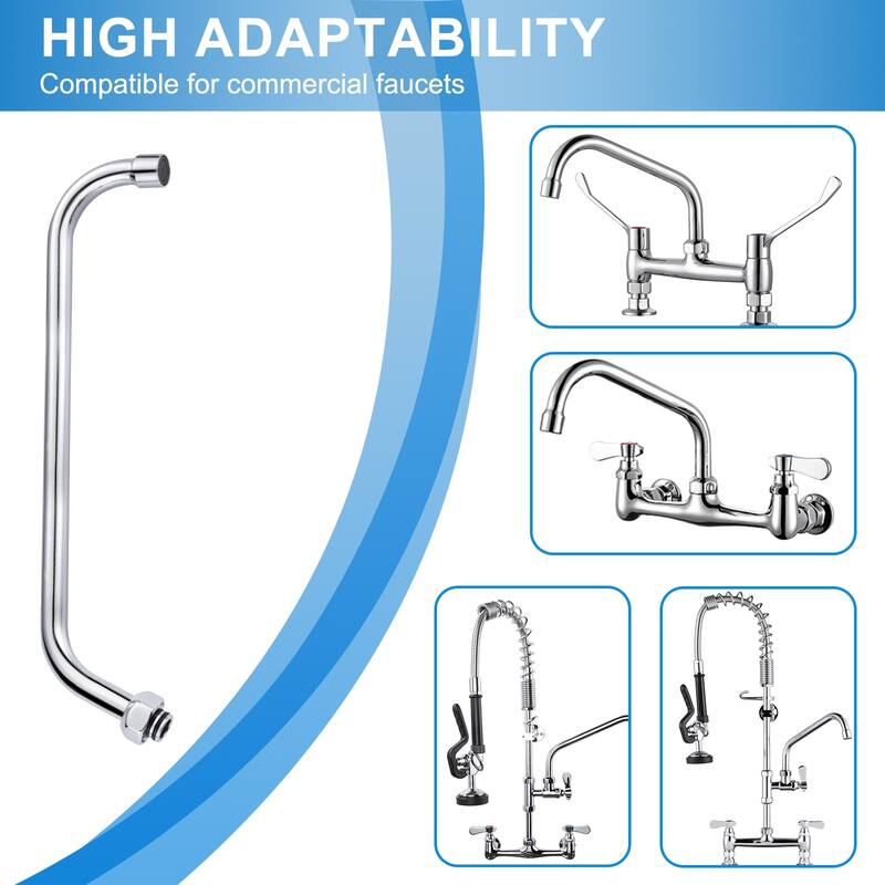 WOWOW Commercial Faucet Swivel Spout Replacement in Polished Chrome