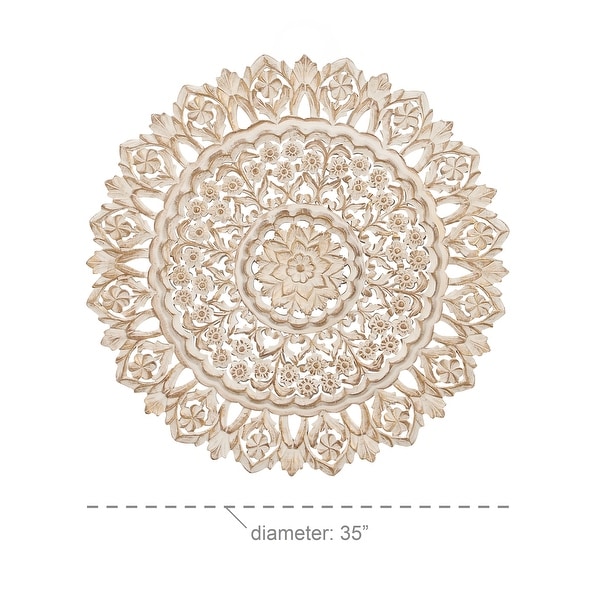 White wood store mandala wall hanging