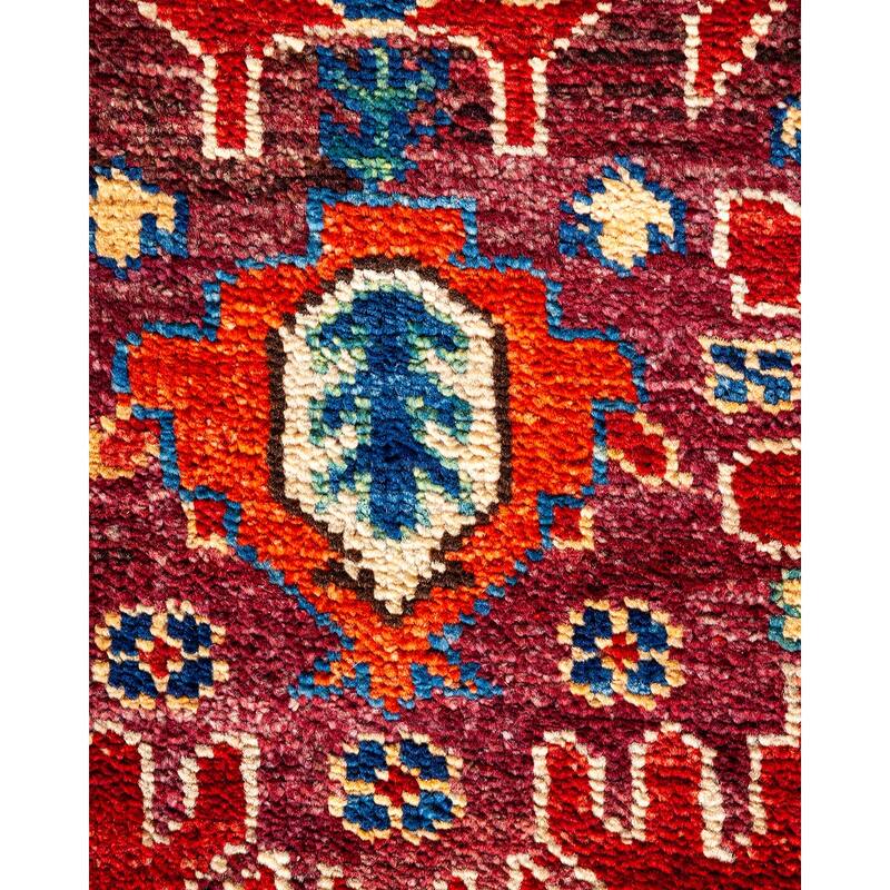 Overton Hand Knotted Wool Vintage Inspired Traditional Serapi Orange Area Rug - 7' 10" X 5' 9"