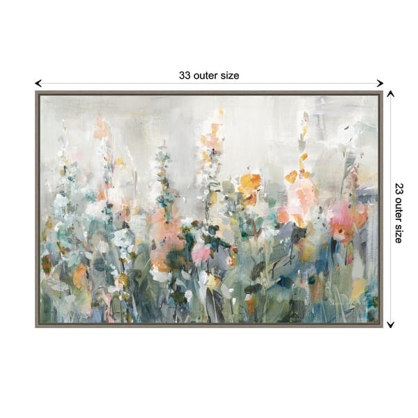 slide 2 of 11, Rustic Garden by Danhui Nai Framed Canvas Wall Art Print - Sylvie Greywash 33 x 23 in - Plastic - Grey