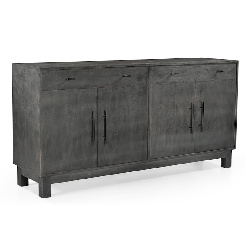 Sparrow Solid Wood 4 Door Sideboard - Gray - N/A
