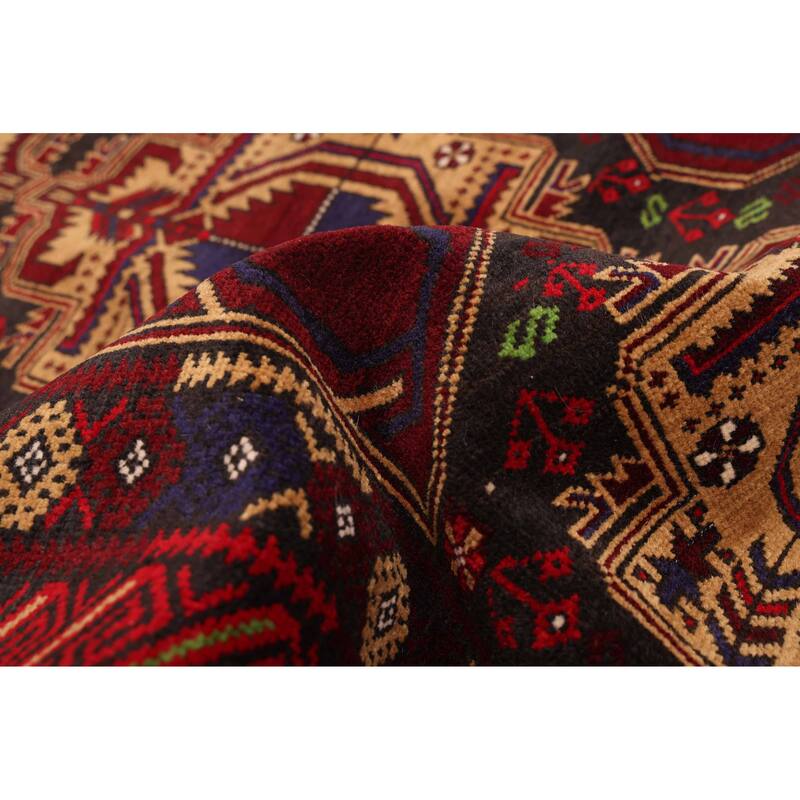 ECARPETGALLERY Hand-knotted Teimani Red Wool Rug - 3'8 x 6'4