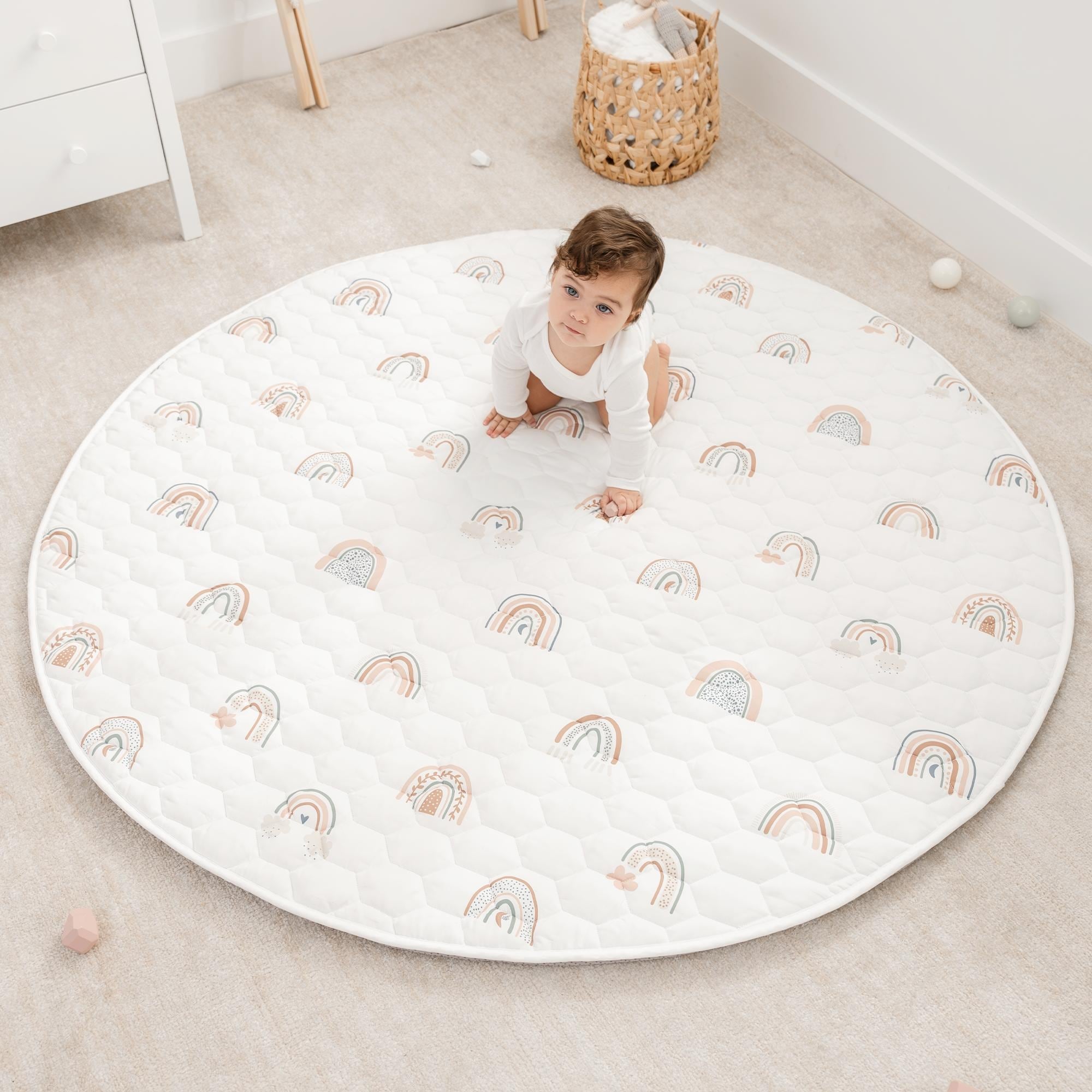 Premium Play Mat, Quilted Baby Mat for Floor by Comfy Cubs