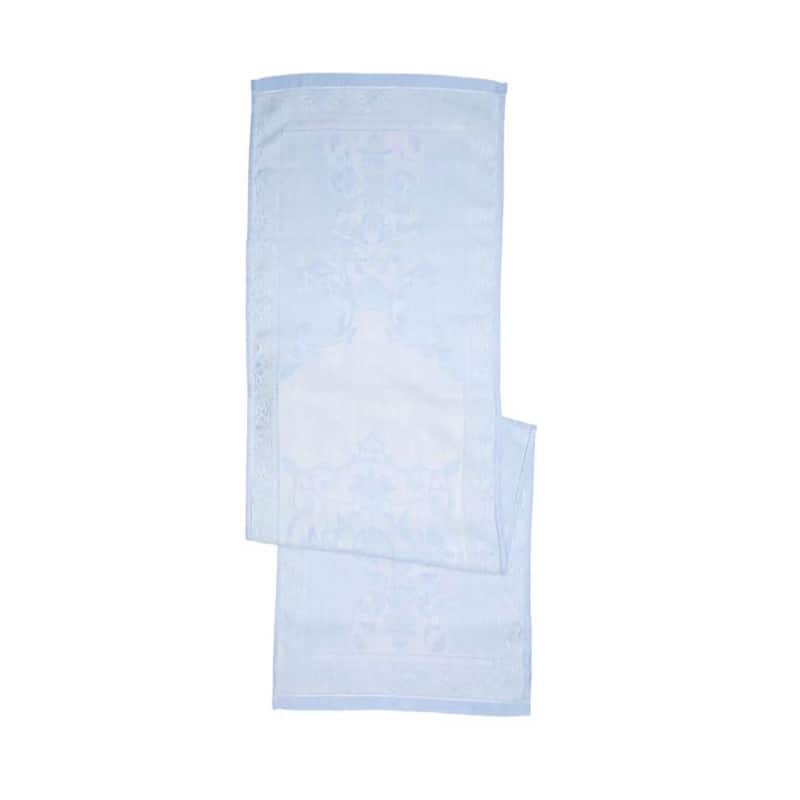 French Home Linen 20" x 68" Astra Table Runner - Ivory and Light Blue - 20'' x 68''