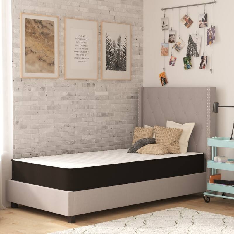 Medium Tight Top Innerspring Hybrid Mattress - Gray