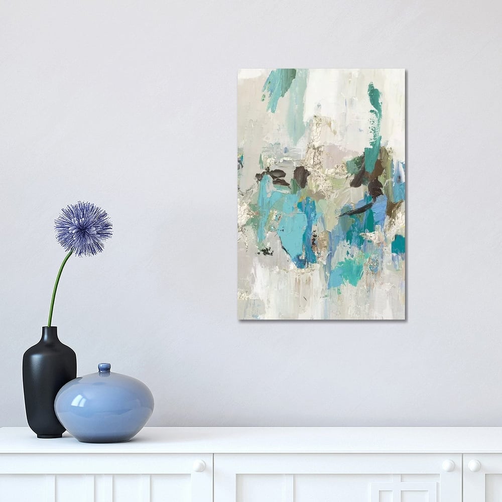 iCanvas "Blue Silver II" by Tom Reeves Canvas Print