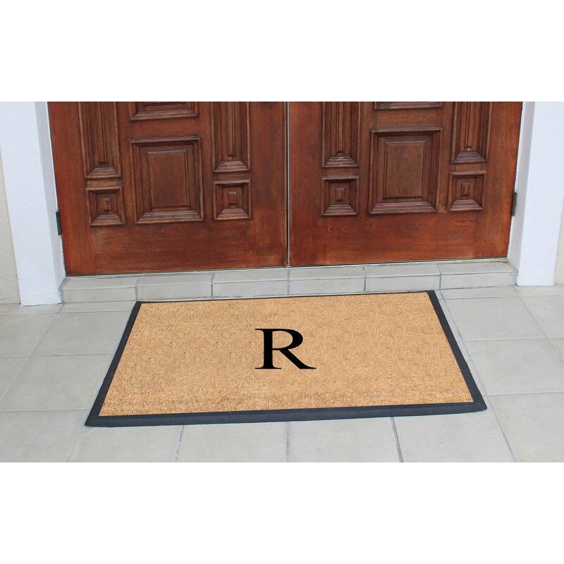 A1HC Rubber and Coir Molded Double Monogrammed Door Mat 30"x48"