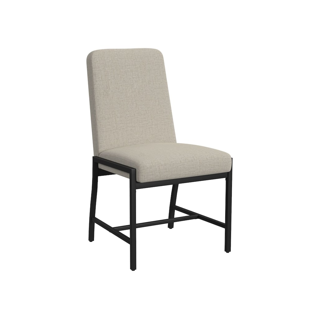 Newport Upholstered Side Chair, Natural Oak (Set of 2)