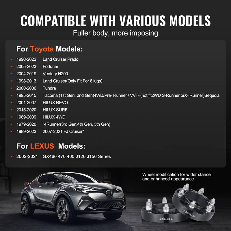 Wheel Spacers，Wheel Adapters Fit for Various Cars.