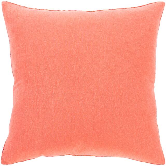 Whitley Faded Waffle Weave Cotton Throw Pillow