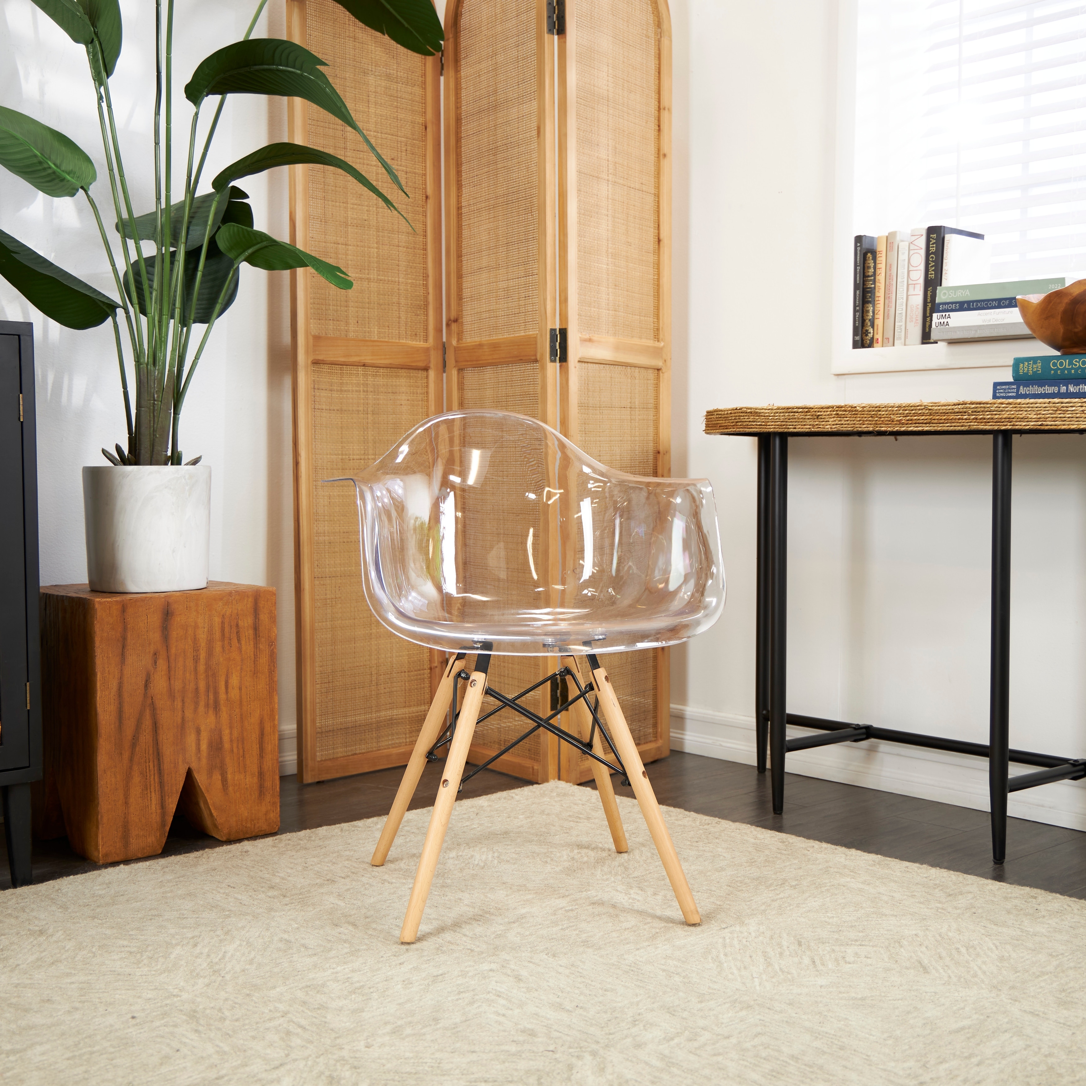 Clear acrylic hot sale accent chair