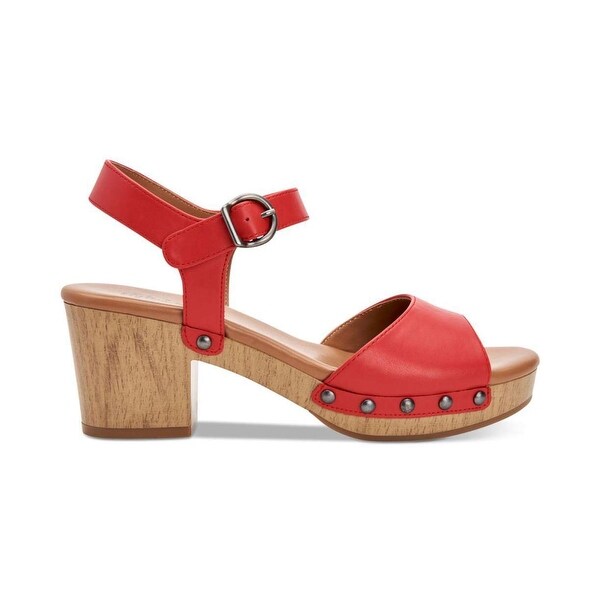 womens red comfort sandals