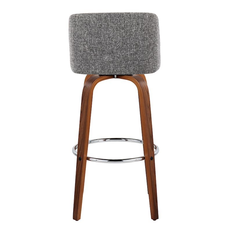 Carson Carrington Vallberga 30" Fixed-Height Bar Stool with Walnut Wood Base (Set of 2)