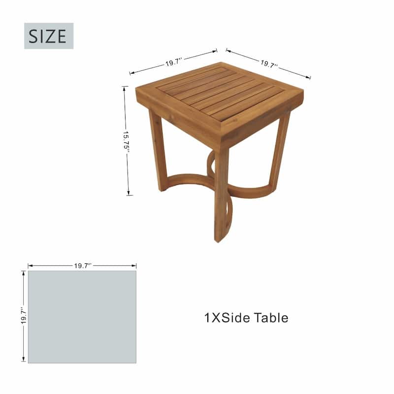 Modern Patio Acacia Wood Coffee/ Side Table for Garden
