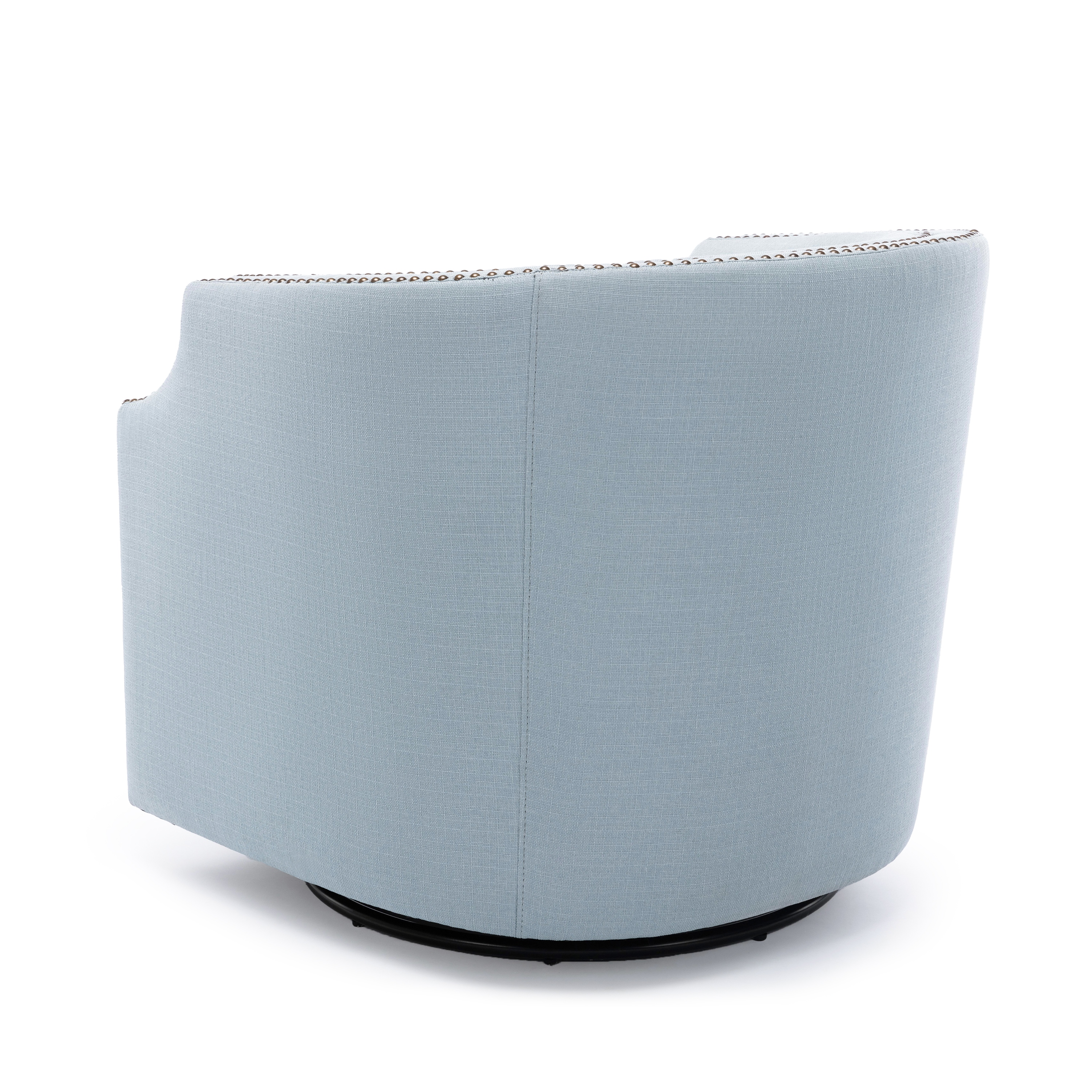 Sky blue swivel chair on sale