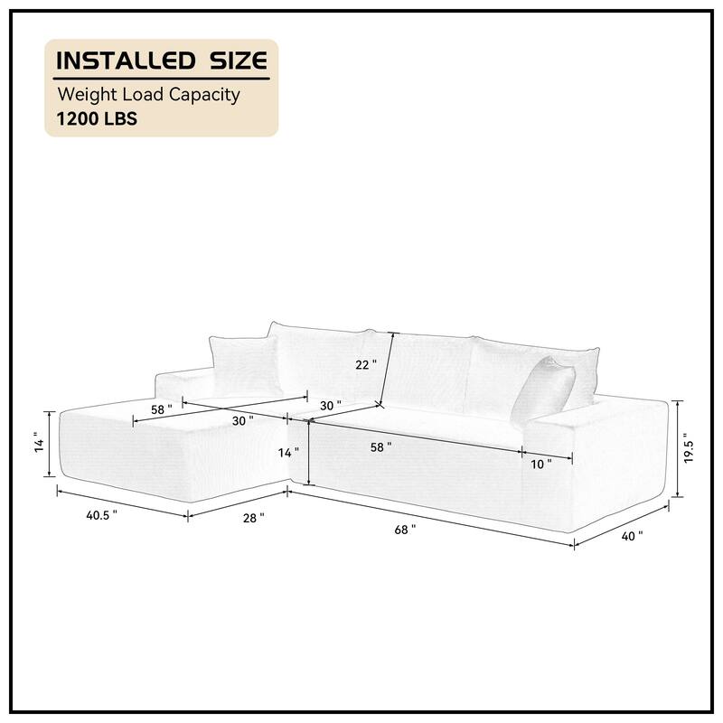 Sectional Couch Covers L Shape Sectional Sofa Couches for Living Room, Bedroom