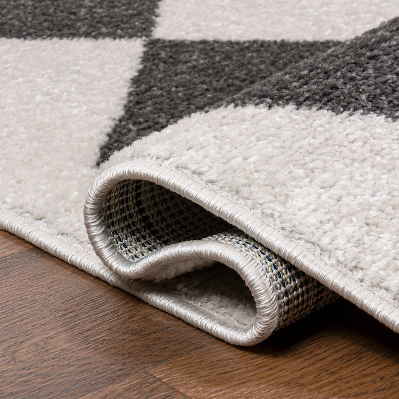 JONATHAN Y Porter Classic Geometric Diamond Pattern Rug