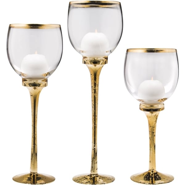 Palais Glassware Elegant Bougeoir Collection, Set of 3 ...