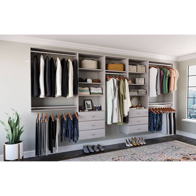 Easy Track 12 Ft. W. Deluxe Laminate Closet Kit